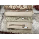 THREE VARIOUS PATTERNED RUGS