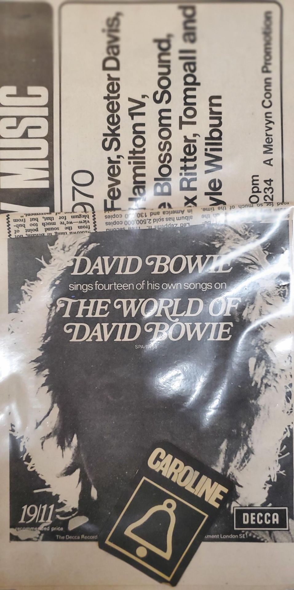 A GROUP OF MUSIC RELATED NEWSPAPER ENTRIES, DAVID BOWIE, THE WHO - Image 2 of 3