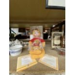 A VINTAGE ASHTON DRAKE GALLERIES PORCELAIN DOLL 'YOU NEED A HUG, POOH' WITH CERTIFICATE