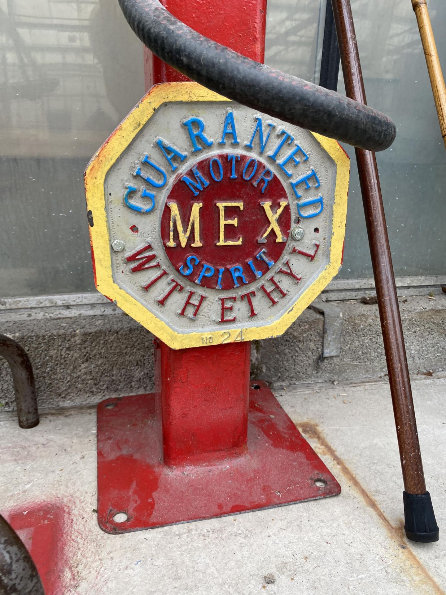 A SHELL PETROL PUMP WITH BRASS NOZZLE - Image 4 of 6