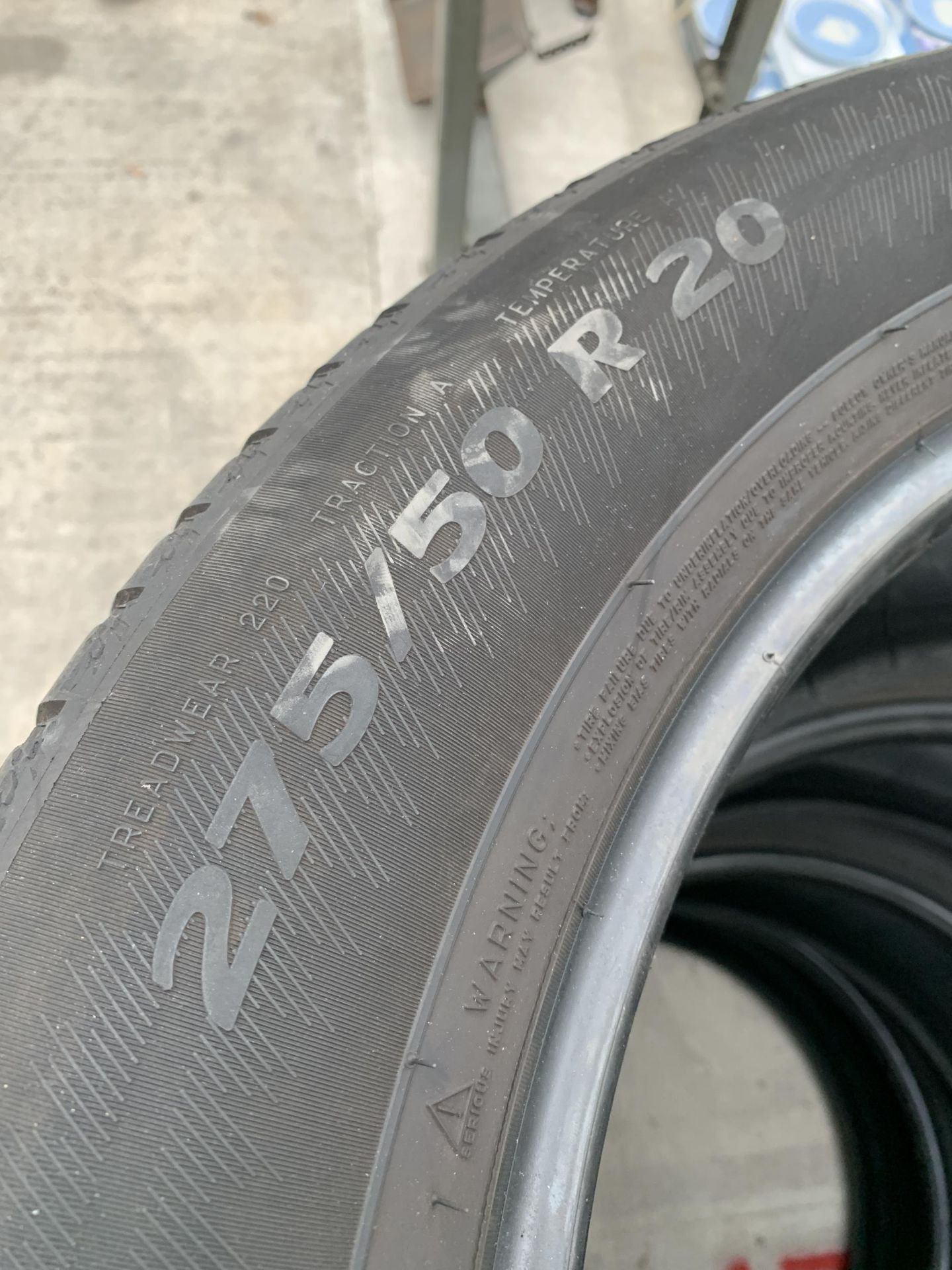 A SET OF FOUR PART WORN MICHELIN 275/50 R20 TYRES - Image 3 of 4