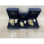THREE BOXED CROMPTON AND WOODHOUSE 'THE BRIDAL BOUQUET' SETS TO INCLUDE DIANA PRINCESS OF WALES, THE