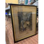 AN EBONY AND GILT FRAMED SERVED BY FIRE SIGNED WALTER DENDY SADLER ECTHING BY JAMES DOBLE (SIGNED BY