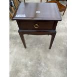 A STAG MINSTREL BEDSIDE TABLE WITH SINGLE DRAWER