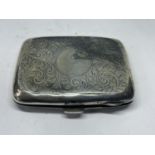 A HALLMARKED BIRMINGHAM SILVER CIGARETTE CASE GROSS WEIGHT 51.5 GRAMS