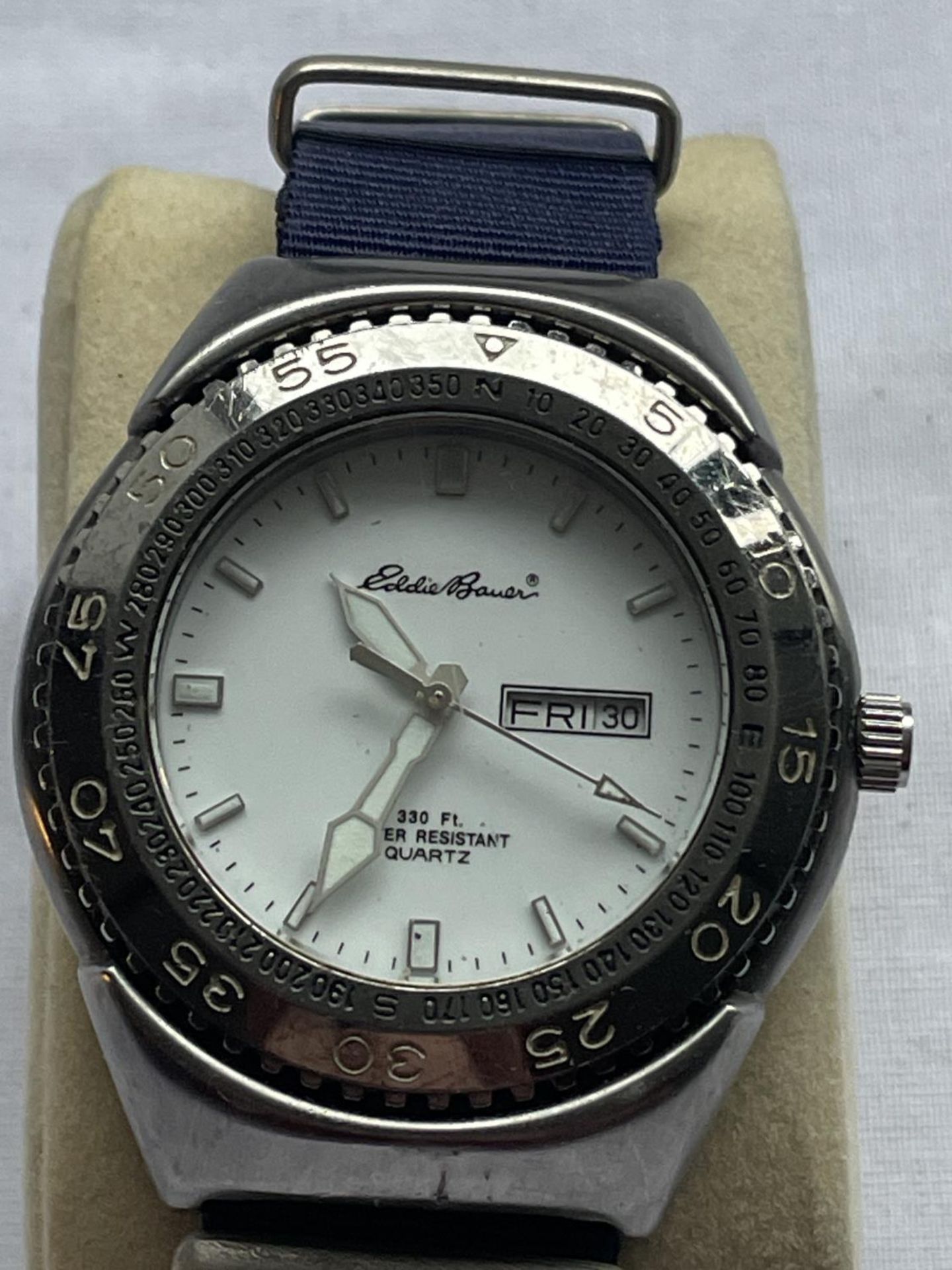 AN EDDIE BAUER WRIST WATCH SEEN WORKING BUT NO WARRANTY - Image 2 of 3