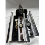 FIVE VARIOUS WRIST WATCHES TO INCLUDE CASIO AND TIMEX