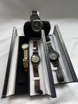 FIVE VARIOUS WRIST WATCHES TO INCLUDE CASIO AND TIMEX