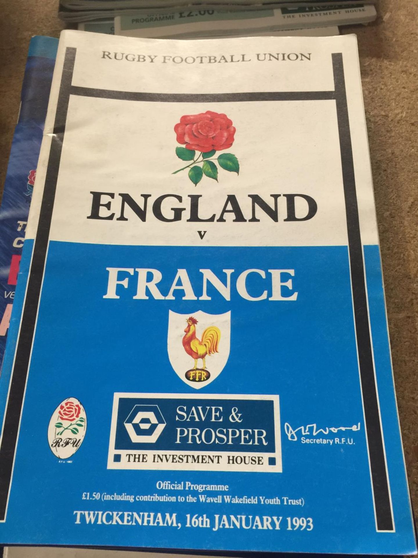 EIGHTEEN ENGLAND INTERNATIONAL RUGBY UNION PROGRAMMES - Image 4 of 4