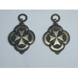 TWO HALLMARKED BIRMINGHAM SILVER MEDALS 27.2 GRAMS