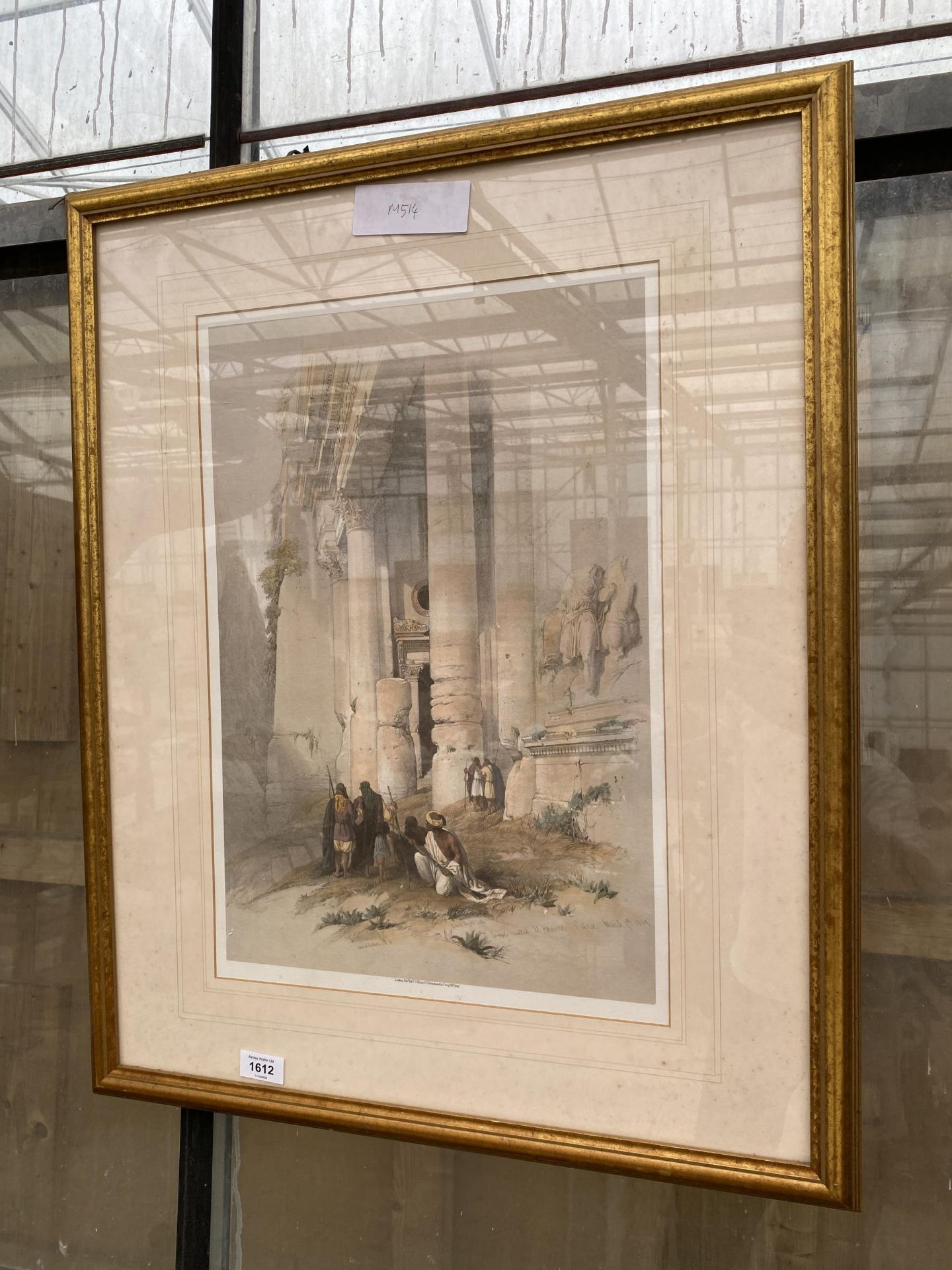 A GILT FRAMED DAVID ROBERTS THREADNEEDLE