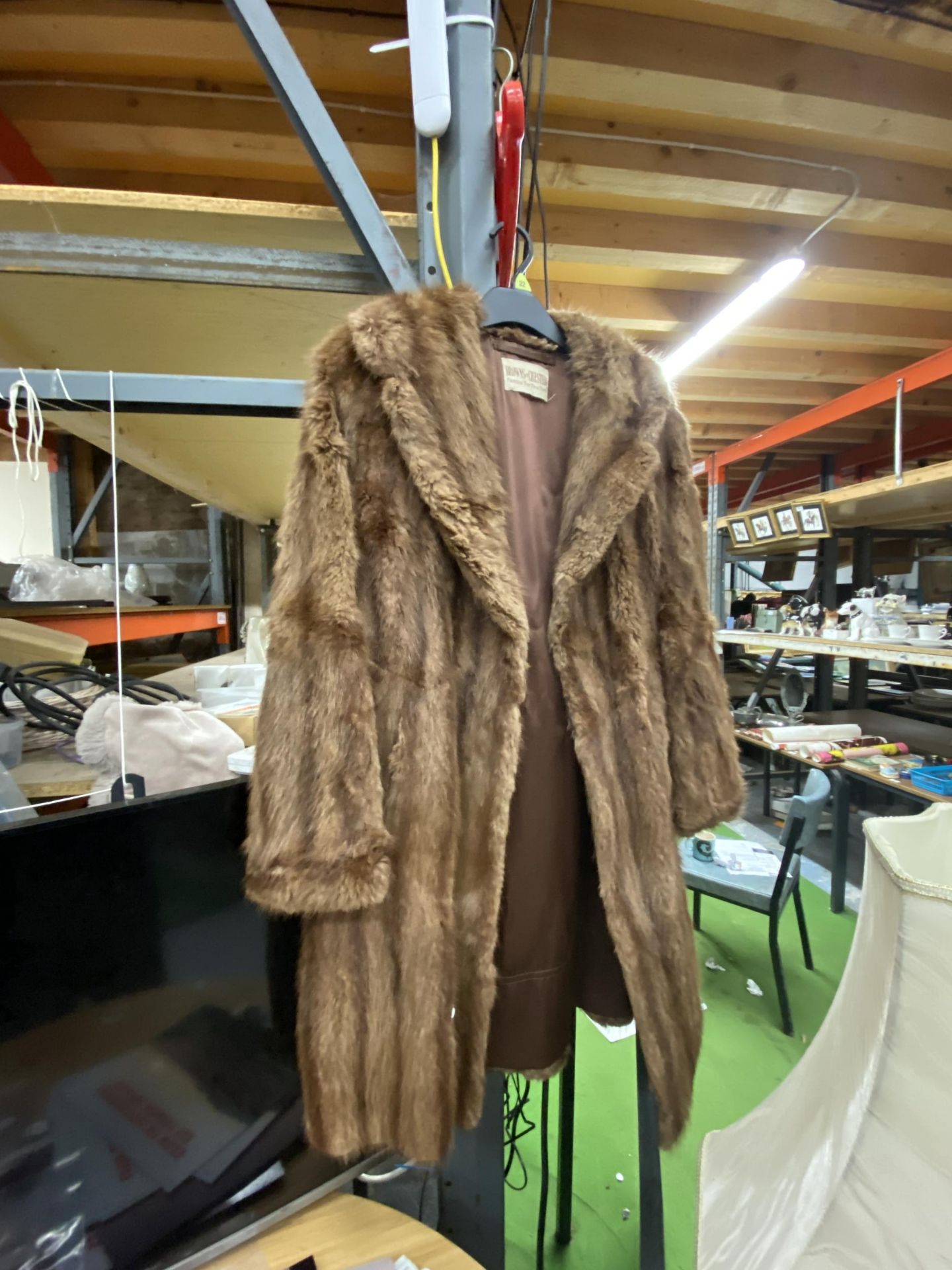 A VINTAGE 'BROWNS OF CHESTER' FUR COAT