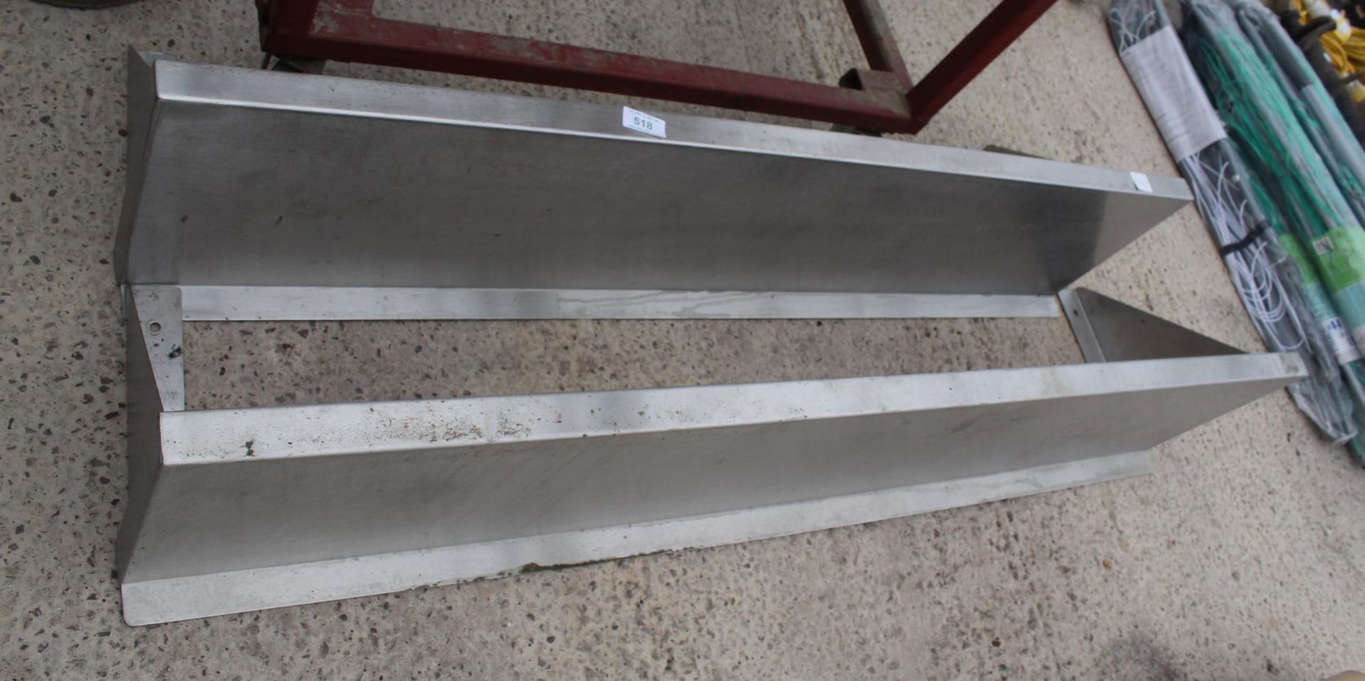 2 STAINLESS STEEL SHELVES NO VAT