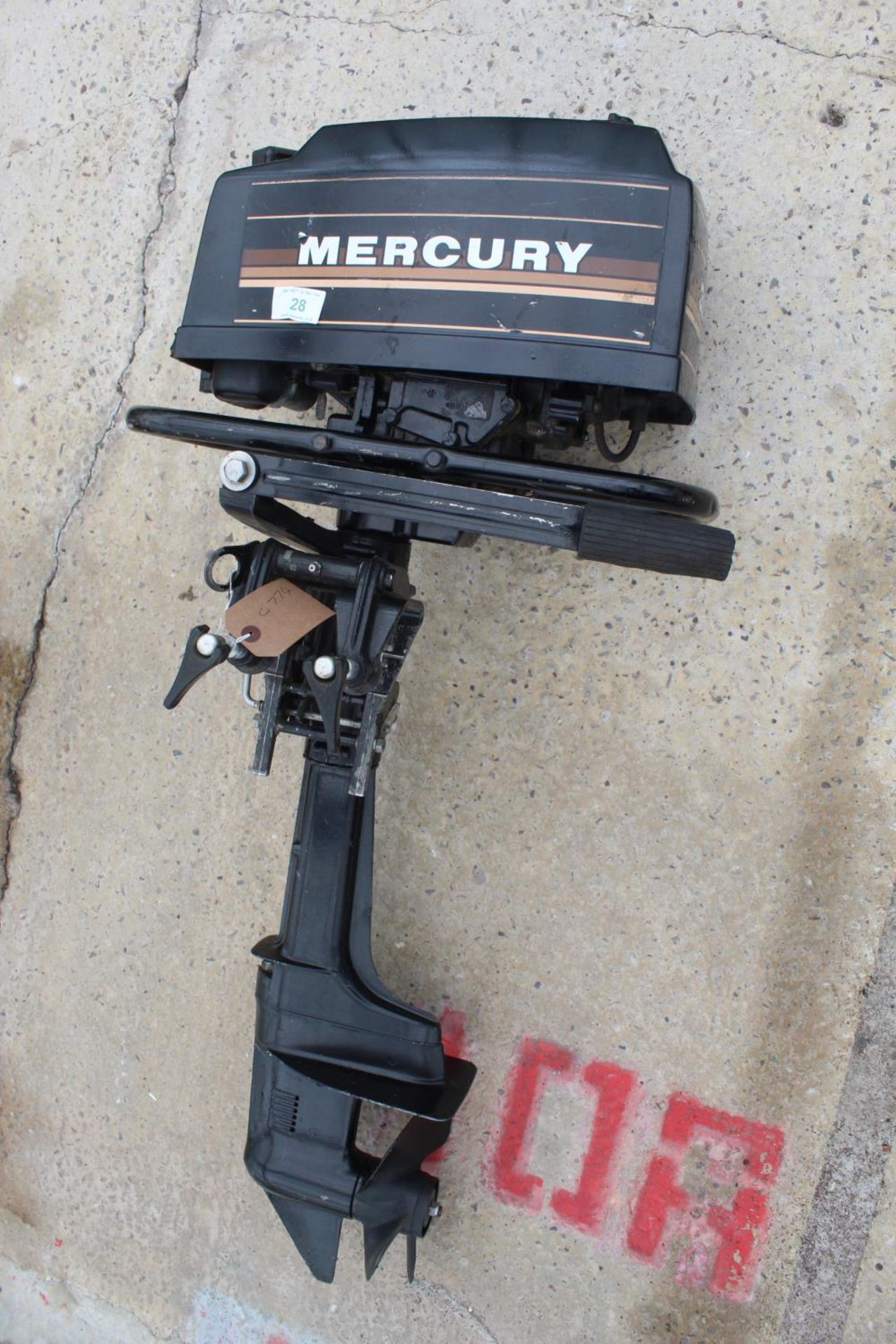 MERCURY OUTBOARD (STARTS, BUT HAS BEEN STANDING FOR SOME TIME) NO VAT