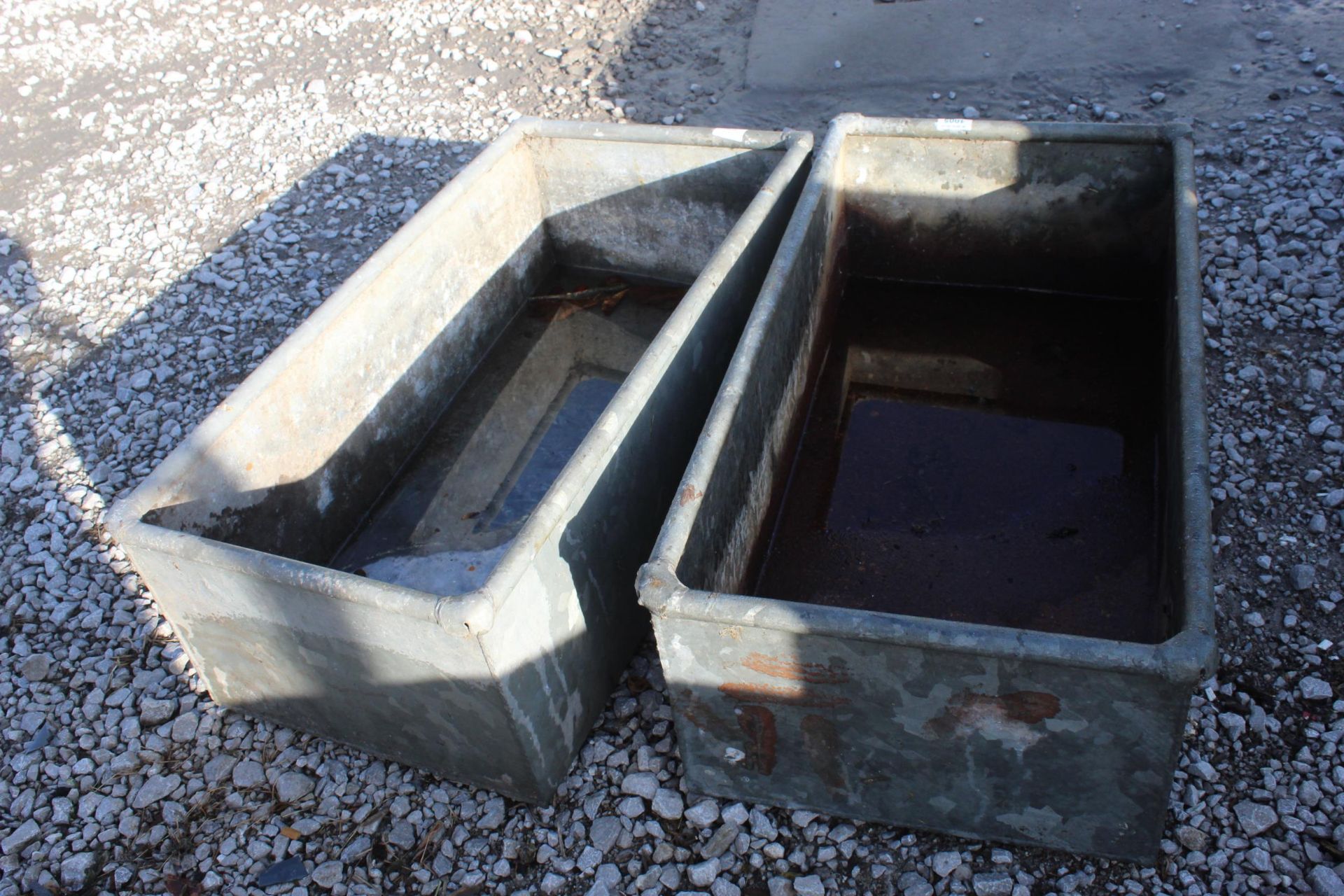 2 GI WATER TROUGHS 3' LONG NO VAT - Image 2 of 2