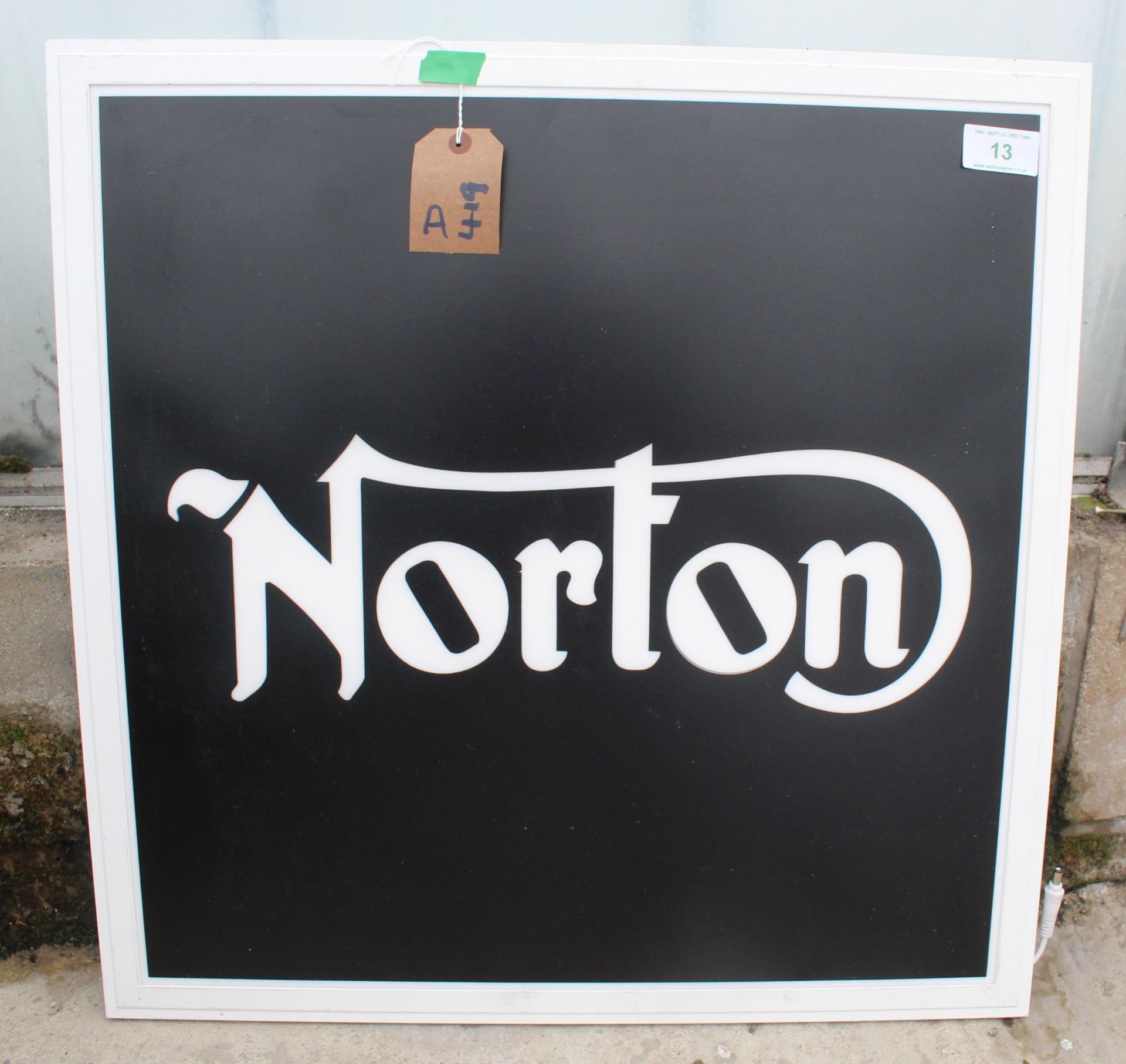 NORTON LED SIGN (WORKING) NO VAT