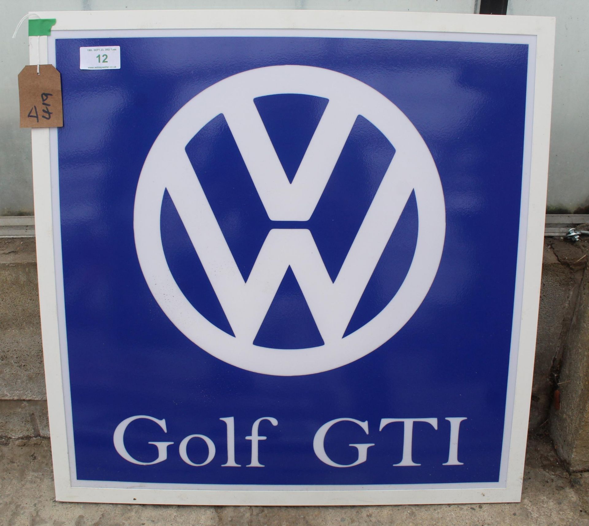 VW GOLF GTI LED SIGN (WORKING) NO VAT