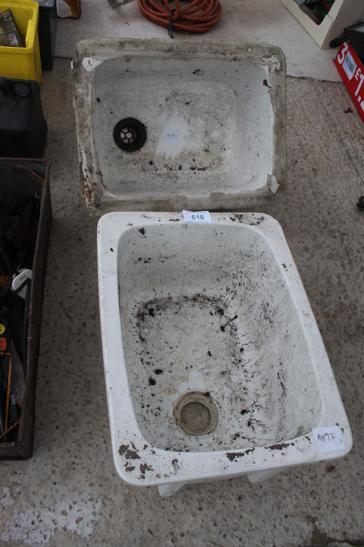 2 BELFAST SINKS (WORKING) NO VAT