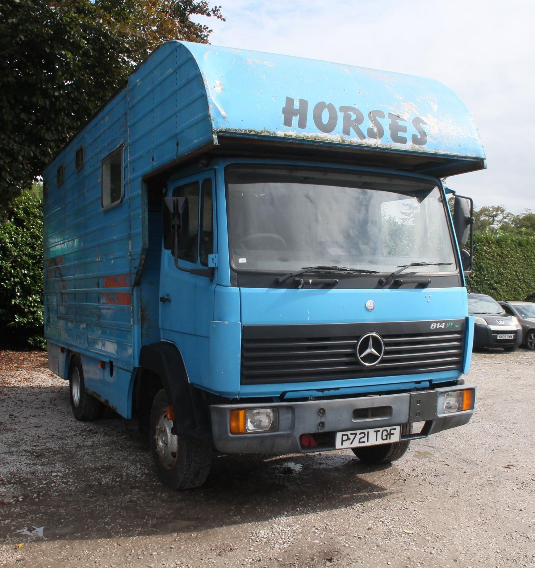 MERCEDES HORSE BOX P721TGF FIRST REG 11/12/96 ISOLATOR KEY MOT 21/10/23 NO VAT WHILST ALL