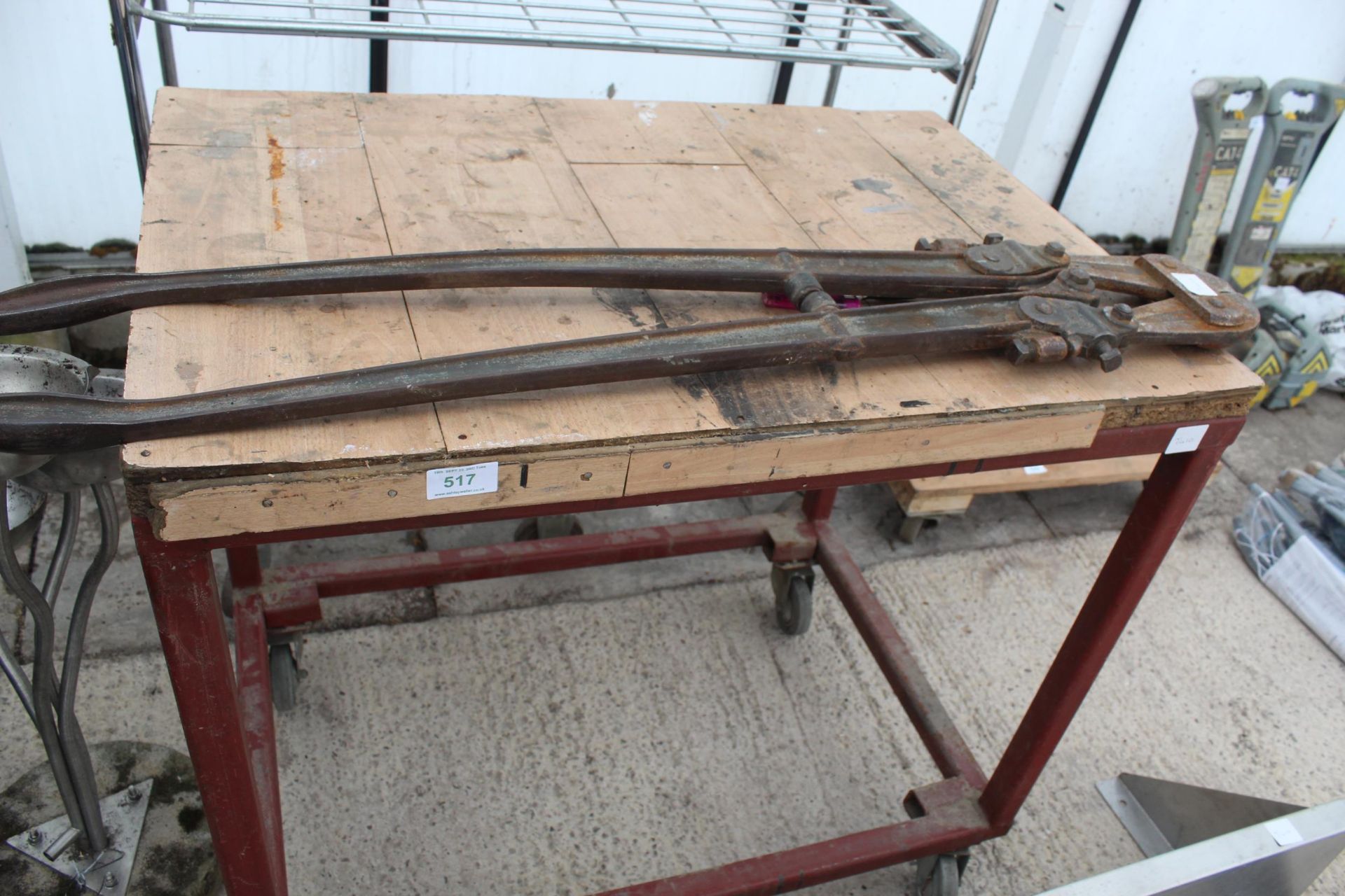 BOLT CROPS AND TROLLEY BENCH NO VAT - Image 2 of 2