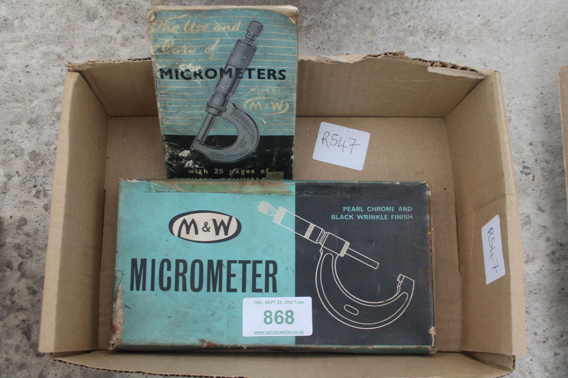 M & W MICROMETER NO VAT