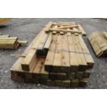 27 TIMBERS 7'10" LONG 4" X 4" AND A PICKET GATE +VAT