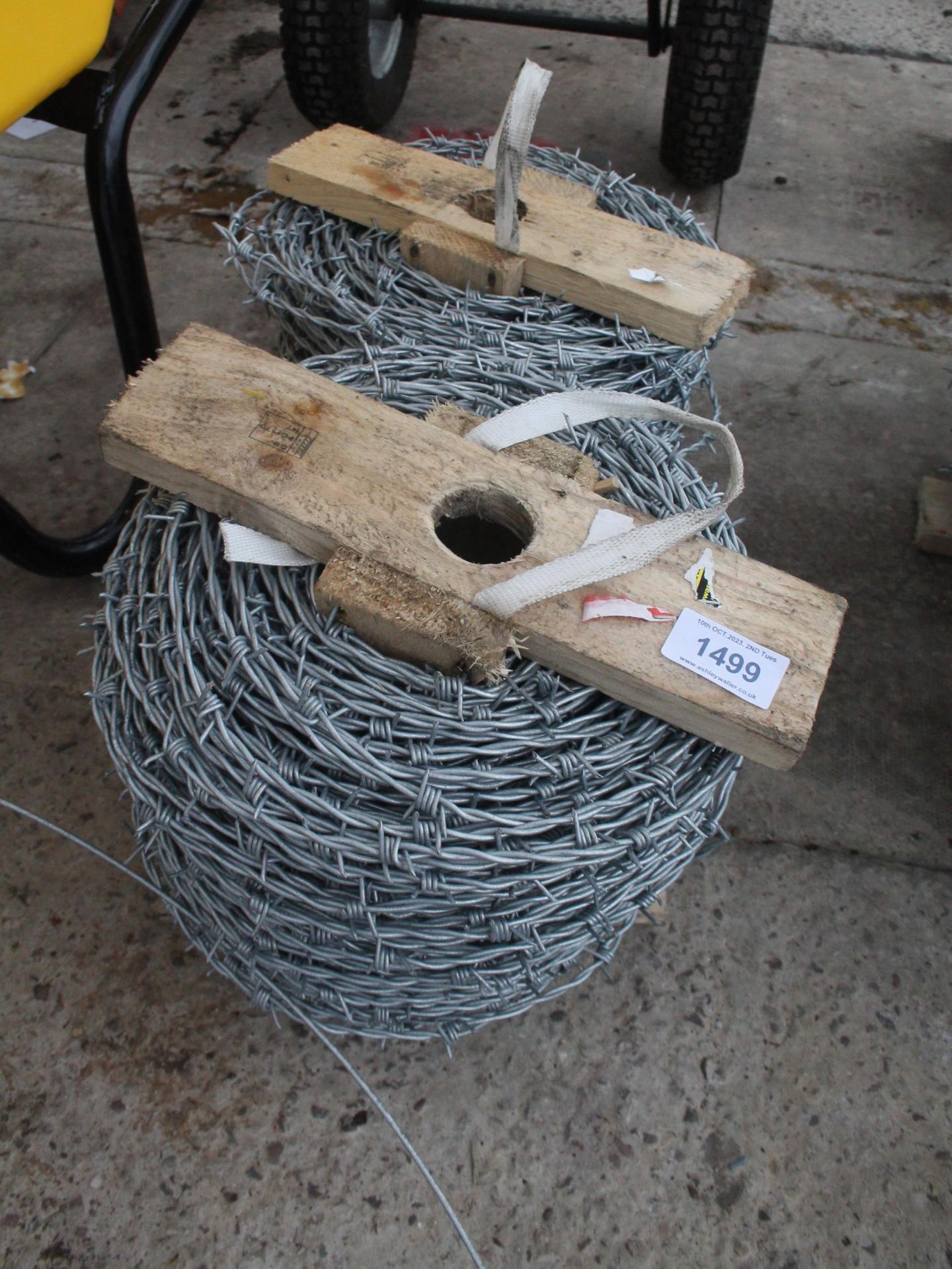 2 ROLLS OF BARBED WIRE + VAT