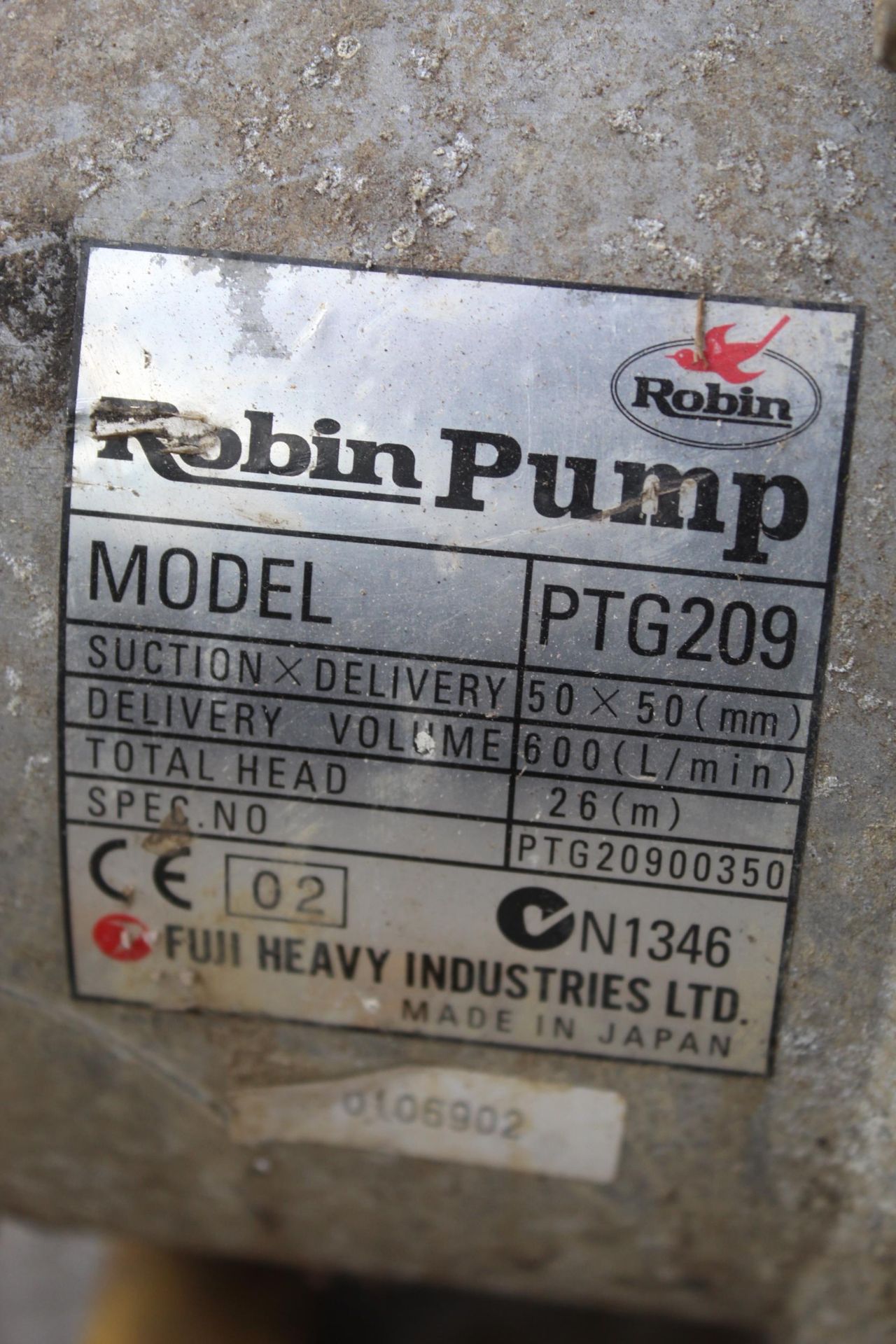 ROBIN 3.5 WATER PUMP PTG209 + VAT - Image 3 of 3