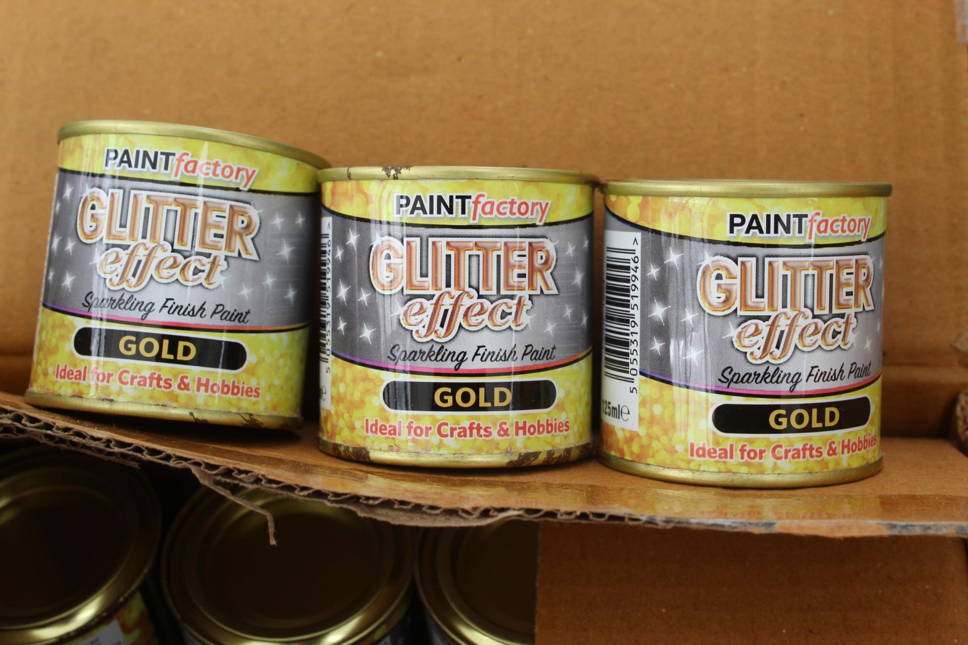 48 CANS OF NEW GOLD GLITTER NO VAT - Image 2 of 2