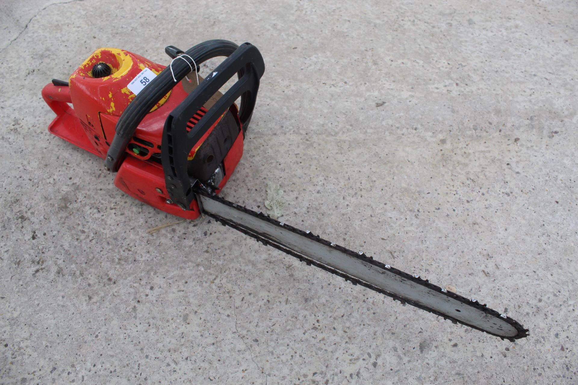 A RED PETROL CHAINSAW-NO VAT - Image 2 of 2