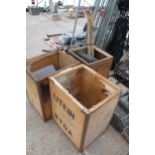 3 TEA CHESTS INCLUDING TOOL BOXES NO VAT