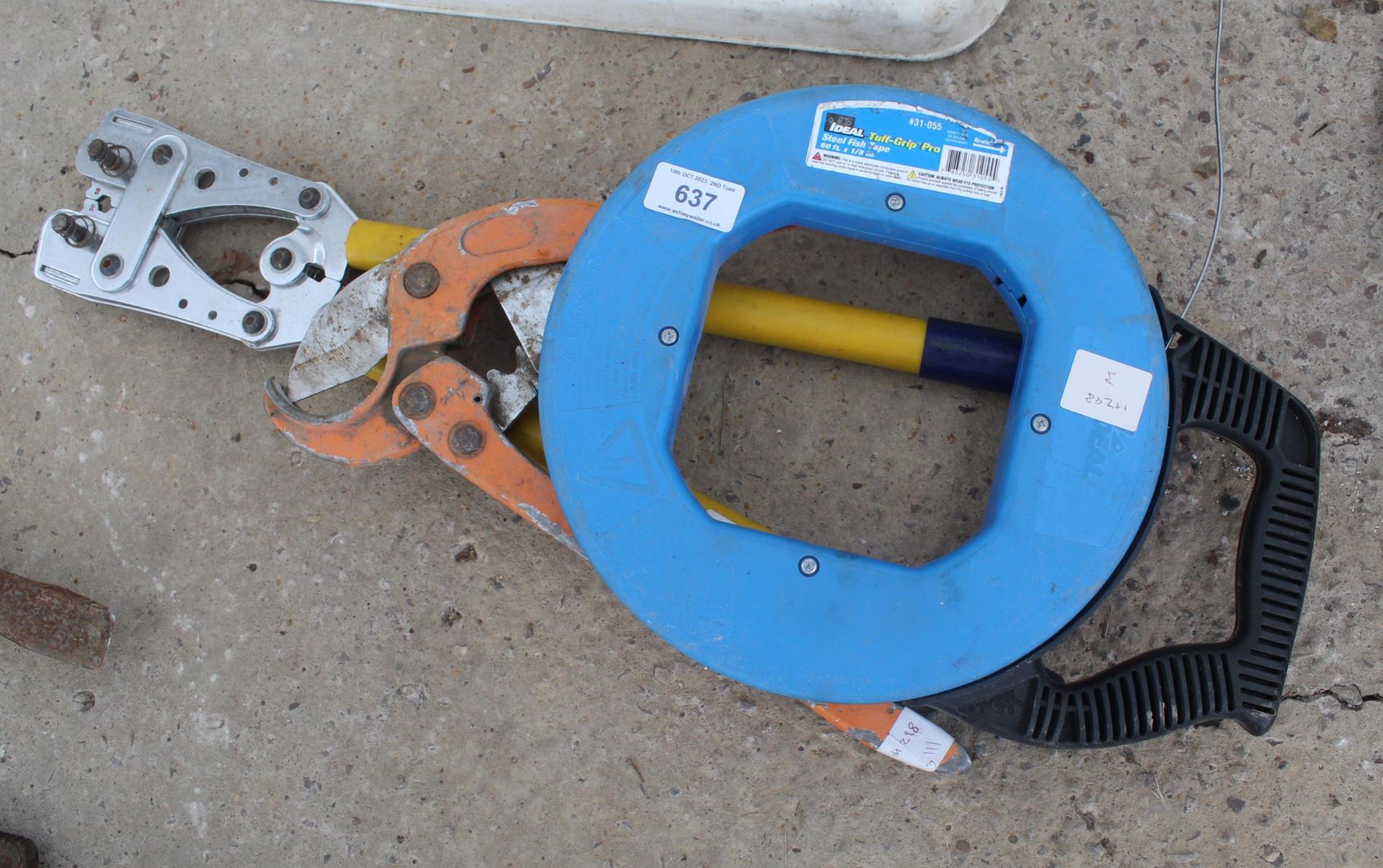 BOLT CUTTERS, CRIMPS AND STEEL FISH TAPE NO VAT - Image 2 of 2
