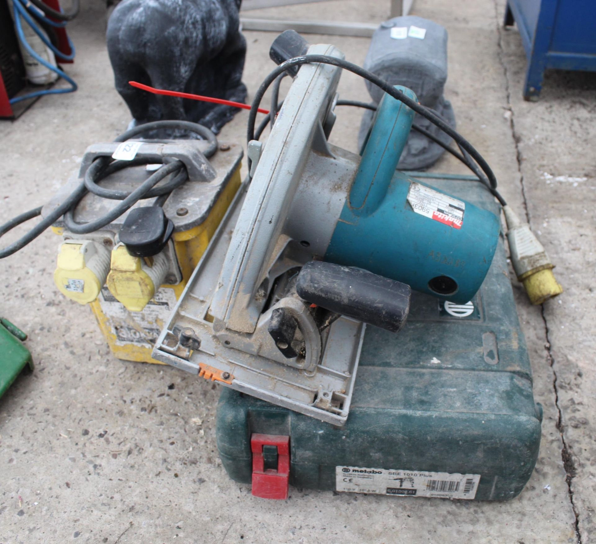 110 DRILL / TRANSFORMER WITH CIRCULAR SAW (WORKING) NO VAT