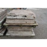 4 CONCRETE SLABS 44" X 35" NO VAT