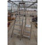 2 PAIR OF STEP LADDERS NO VAT