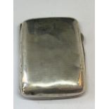 A HALLMARKED CHESTER SILVER CHEROOT CASE WEIGHT 46.7 GRAMS