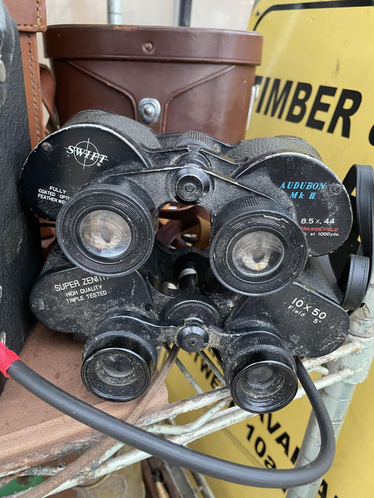 THREE SETS OF BINOCULARS WITH CASES AND A VINTAGE AVOMETER WITH CARRY CASE - Image 4 of 4