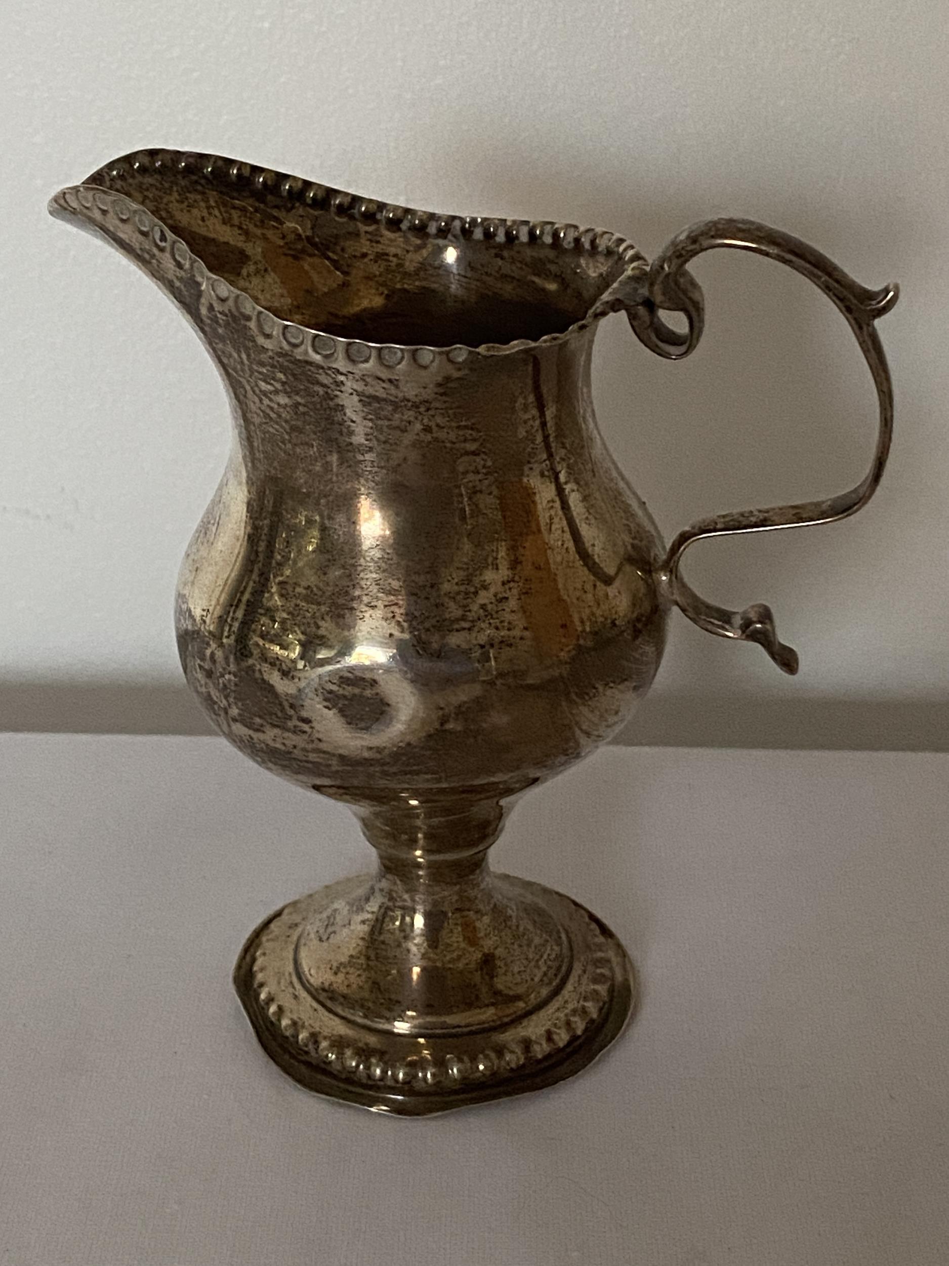 AN EDWARD VII 1903 HALLMARKED BIRMINGHAM SILVER CREAM JUG, MAKER INDISTINCT, GROSS WEIGHT 106 GRAMS - Image 6 of 18