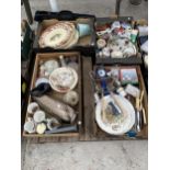 AN ASSORTMENT OF HOSUEHOLD CLEARANCE ITEMS TO INCLUDE CERAMICS AND GLASSWARE ETC