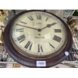 A VINTAGE MAHOGANY LOWE OF CHESTER WALL CLOCK