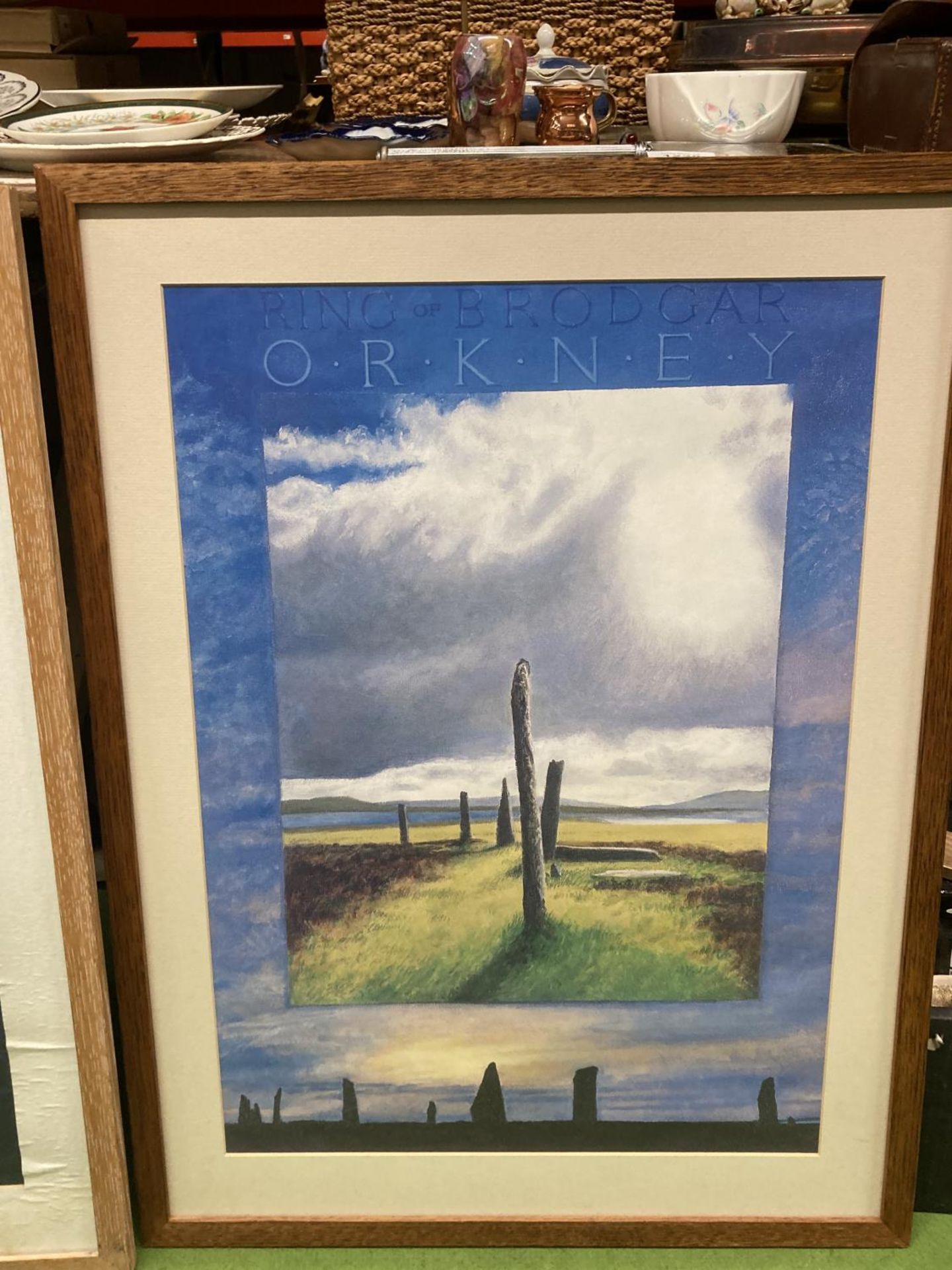 TWO FRAMED POSTERS OF NEOLITHIC RINGS, BRODGAR ON ORKNEY AND CARNAC IN BRITTANY - Image 2 of 3
