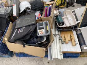 AN ASSORTMENT OF HOUSEHOLD CLEARANCE ITEMS TO INCLUDE OFFFICE ITEMS ETC