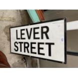 AN ALUMINIUM 'LEVER STREET' SIGN