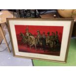 A LARGE FRAMED PRINT ENTITLED "THE DUKE OF WELLINGTON"