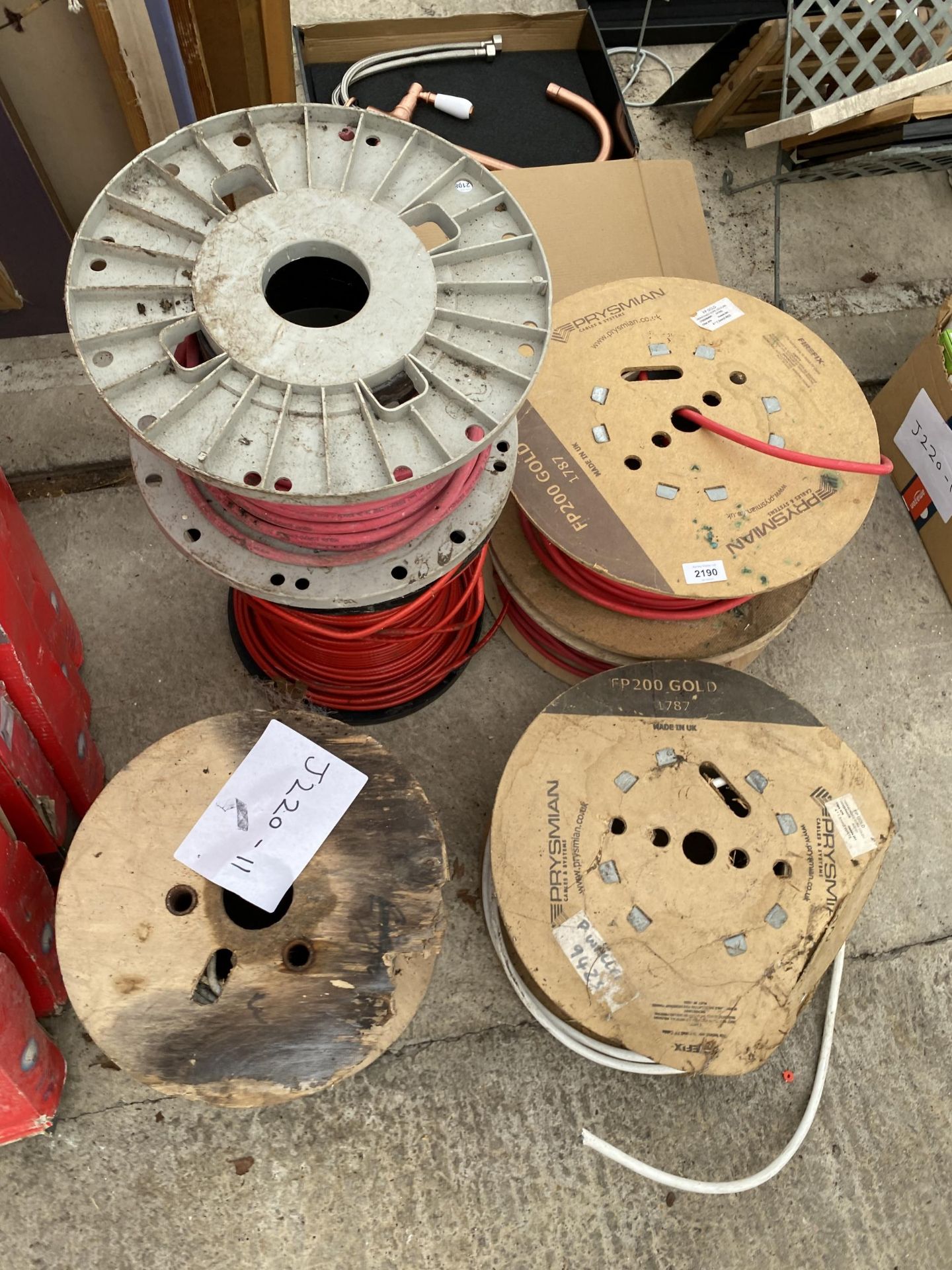 A LARGE QUANTITY OF REELS OF ELECTRIC CABLE - Image 2 of 2