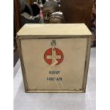 A VINTAGE 'KORAY' FIRST AID TIN, HEIGHT 17CM