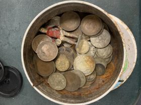 A COLLECTION OF PRE-DECIMAL COINS TO INCLUDE SOME SILVER