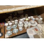 A LARGE QUANTITY OF CUPS AND SAUCERS TO INCLUDE BOOTHS "DRAGON" ROYAL GRAFTON, VINTAGE PARAGON,