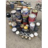 A LARGE ASSORTMENT OF VARIOUS PAINTS