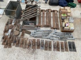A LARGE ASSORTMENT OF VARIOUS GATE HINGES
